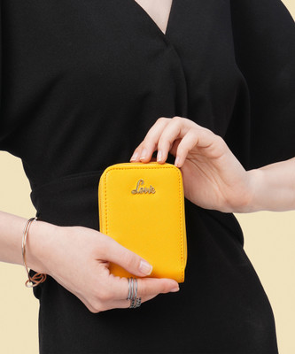 LAVIE Women Casual Yellow Artificial Leather Wallet(6 Card Slots)
