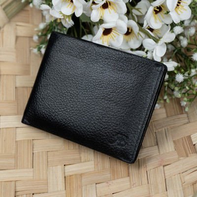 Rich Born Men Formal Black Genuine Leather Wallet(8 Card Slots)