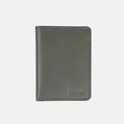 Denzo Men & Women Casual Grey Genuine Leather Card Holder(5 Card Slots)