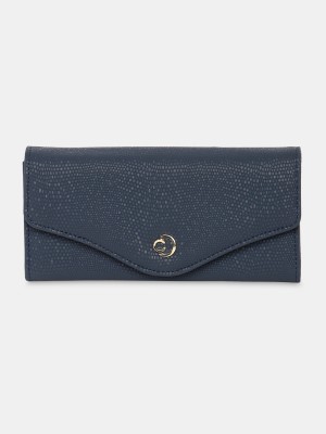 Caprese Women Casual Blue Artificial Leather Wallet(3 Card Slots)