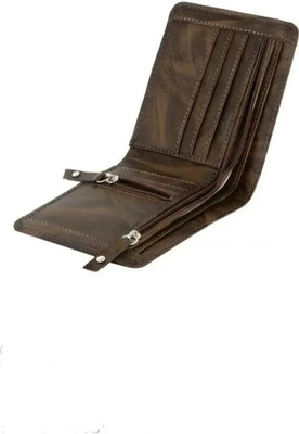 FANAN Men Casual Brown Artificial Leather Wallet(6 Card Slots)