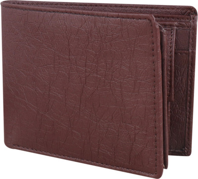 ZnW Men Formal Brown Artificial Leather Wallet(5 Card Slots)