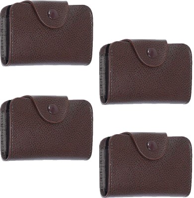 STORITE Men Casual, Formal, Trendy Brown Artificial Leather Wallet(13 Card Slots, Pack of 4)