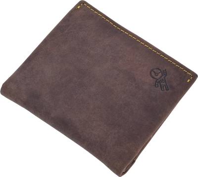 little astronaut Men & Women Brown Genuine Leather Wallet