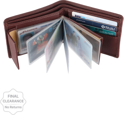 WILD EDGE Men Brown Artificial Leather Wallet(10 Card Slots)
