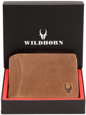 WILDHORN Men Casual Tan Genuine Leather Wallet(6 Card Slots)