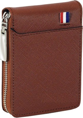 DALUCI Men & Women Casual, Formal, Travel, Trendy Brown Artificial Leather Wallet(9 Card Slots)