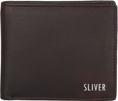 Sliver Men Casual Brown Genuine Leather Wallet(6 Card Slots)