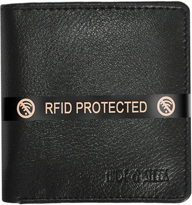 HIDE & SLEEK Men Trendy Black Artificial Leather Wallet(4 Card Slots)