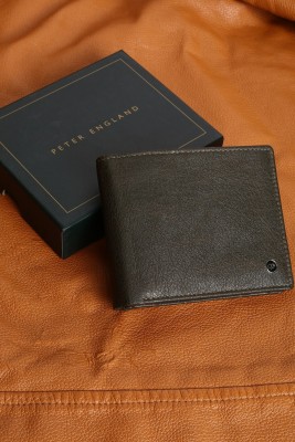 PETER ENGLAND Men Casual Brown Genuine Leather Wallet(1 Card Slot)