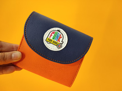 FUNK FOR HIRE Women Casual, Evening/Party, Trendy, Formal Blue, Orange Artificial Leather Wrist Wallet(3 Card Slots)