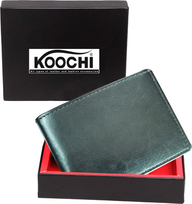 KOOCHI Men Casual Black Artificial Leather Wallet(3 Card Slots)