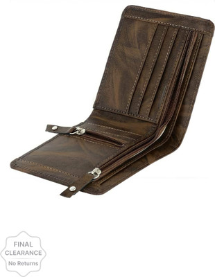 HouseOfCommon Boys Casual, Formal, Trendy Brown Artificial Leather Wallet(6 Card Slots)