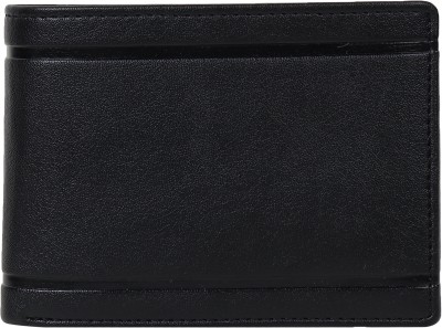 Swiss Dzine Men Casual, Formal, Travel Black Genuine Leather Wallet(6 Card Slots)