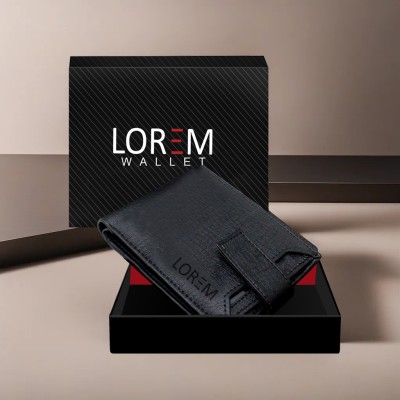 LOREM Men Casual, Evening/Party, Formal Black Artificial Leather Wallet(7 Card Slots)