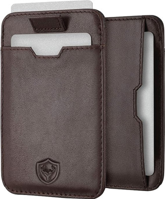 ACURAENTERPRISE Men & Women Casual Brown Genuine Leather Card Holder(5 Card Slots)