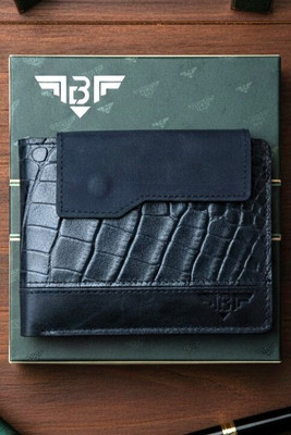 Bounty Craze Men Casual, Formal, Trendy, Ethnic Blue Genuine Leather Wallet(3 Card Slots)