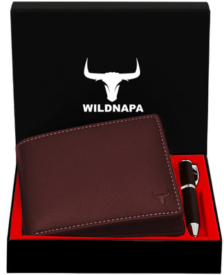 WILD NAPA Men Green Genuine Leather Wallet(6 Card Slots)