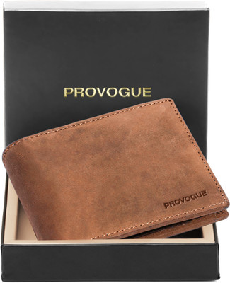PROVOGUE Men Casual, Evening/Party, Formal, Travel Tan Genuine Leather Wallet(8 Card Slots)