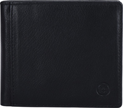 MARSTEN Men Casual Black Genuine Leather Wallet(8 Card Slots)