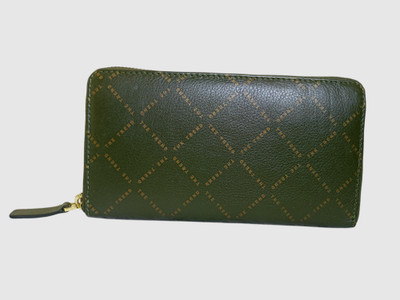 Shononi Women Casual Green Genuine Leather Wallet(12 Card Slots)