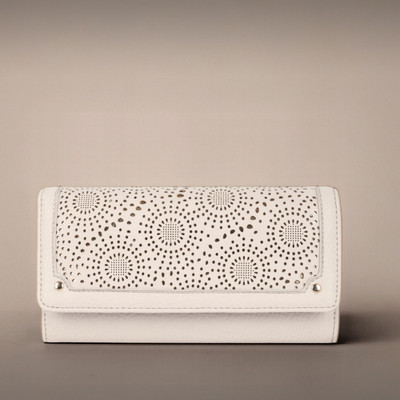 LINO PERROS Women Casual Beige Artificial Leather Wallet(12 Card Slots)