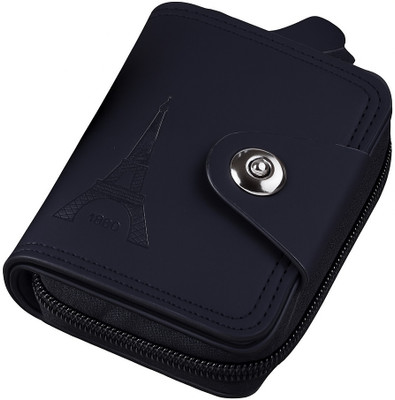MSNOVELTIES Men & Women Casual, Trendy, Travel, Evening/Party Black, Brown Artificial Leather, Canvas Card Holder(10 Card Slots)