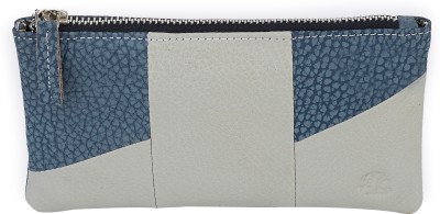 Walletsnbags Women Travel Blue Genuine Leather Wallet(3 Card Slots)