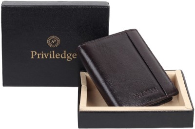 PRIVILEDGE Men Trendy, Casual, Formal Brown Genuine Leather Wallet(7 Card Slots)