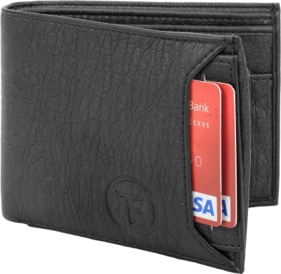 Fabtrim Men Casual Black Artificial Leather Wallet(7 Card Slots)