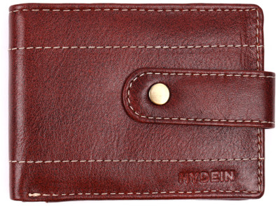 HYDEIN Men Casual, Trendy, Formal Maroon Genuine Leather Wallet(8 Card Slots)