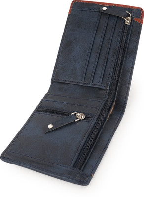 Classic World Men Evening/Party Blue Artificial Leather Wallet(5 Card Slots)