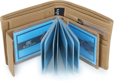 DEZiRE CRAfTS Men Casual, Ethnic, Evening/Party, Travel, Formal, Trendy Beige Artificial Leather Wallet(13 Card Slots)