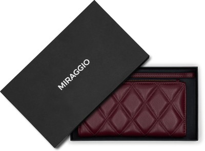 Miraggio Women Trendy Maroon Artificial Leather Wallet(4 Card Slots)