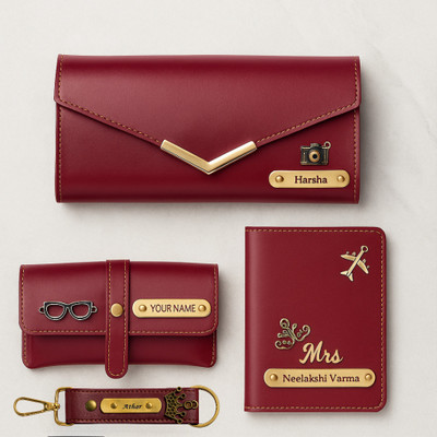 celedhub Men & Women Casual Red Artificial Leather Wallet(4 Card Slots, Pack of 4)
