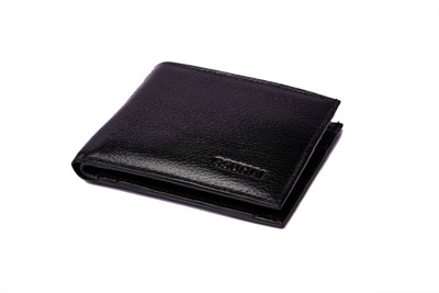 SSUHAI Men Formal Black Genuine Leather Wallet(6 Card Slots)