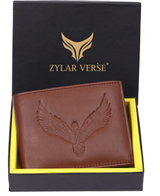 ZYLAR VERSE Men & Women Casual, Ethnic, Evening/Party, Formal, Travel, Trendy Tan Genuine Leather Wallet(6 Card Slots)