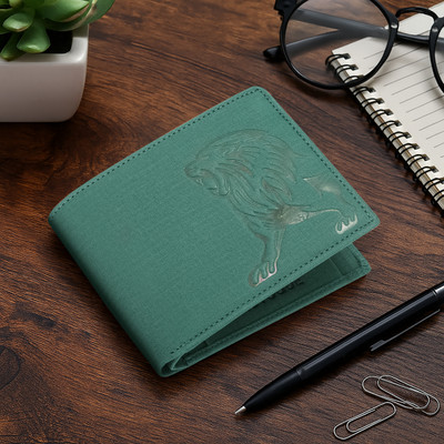 PROVOGUE Men Casual, Ethnic, Formal, Travel, Trendy Green Artificial Leather Wallet(5 Card Slots)