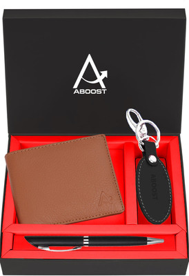 ABOOST Men Casual, Formal Tan Genuine Leather Wallet(6 Card Slots)