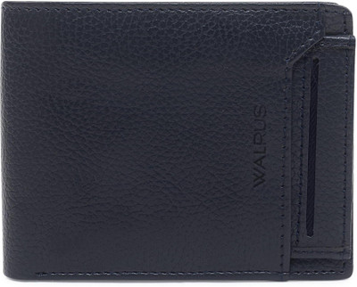 Walrus Men Casual Blue Artificial Leather Wallet(6 Card Slots)