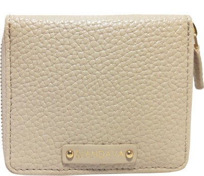 MANDAVA Women Casual, Evening/Party, Formal, Travel, Trendy Beige Artificial Leather Wallet(10 Card Slots)