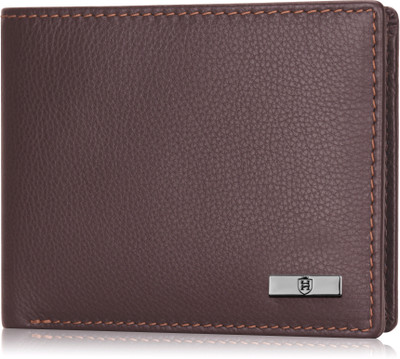 HORNBULL Men Casual Brown Genuine Leather Wallet(4 Card Slots)