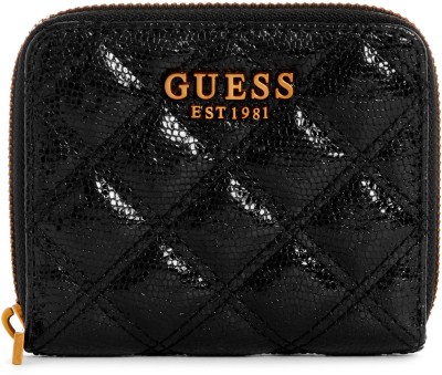 GUESS Women Casual Black Artificial Leather Wallet(4 Card Slots)