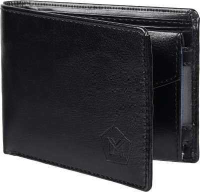 MAXISTORE Men Black Artificial Leather Wallet(4 Card Slots)