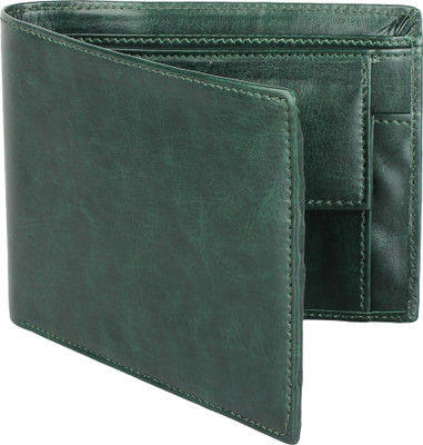 DENNY BLACQ Men Casual Green Artificial Leather Wallet(3 Card Slots)