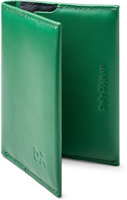 DailyObjects Men & Women Travel Green Genuine Leather Card Holder(4 Card Slots)