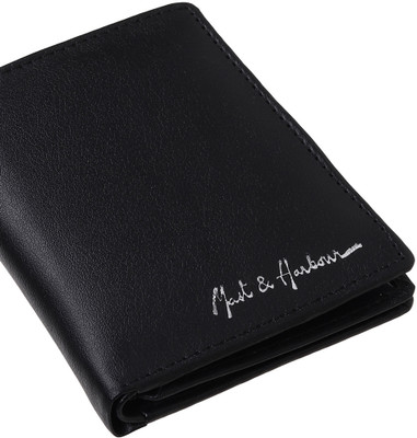 Mast & Harbour Men Casual Black Artificial Leather Wallet(7 Card Slots)