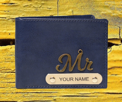 Navya Royal Art Men Casual, Formal, Evening/Party, Formal, Trendy Blue Artificial Leather, Genuine Leather Wallet(5 Card Slots)