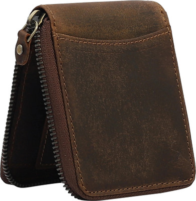 ALAIK Men Trendy Tan Genuine Leather Wallet(4 Card Slots)