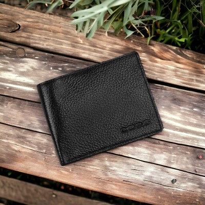 JAVISH Men Casual Black Genuine Leather Wallet(5 Card Slots)